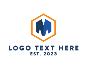 Construction Hexagon Industry Letter M logo