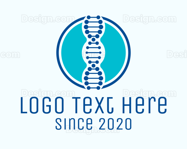 Blue DNA String Logo