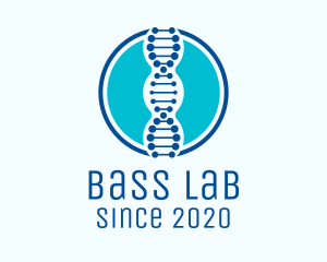 Blue DNA String logo design