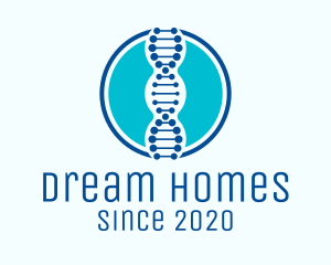 Blue DNA String logo