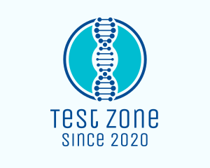 Blue DNA String logo design