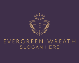 Royal Shield Wreath logo design