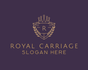 Royal Shield Wreath logo design