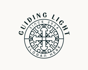 Parish Catholic Cross logo design