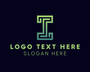 Business Maze Letter I logo