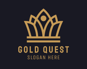 Gold Pageant Coronet logo design