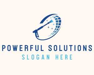 Sparkling Floor Power Wash logo design