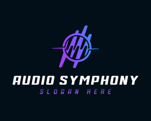 Music Audio Soundwave logo design