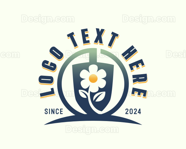 Flower Garden Landscaping Logo