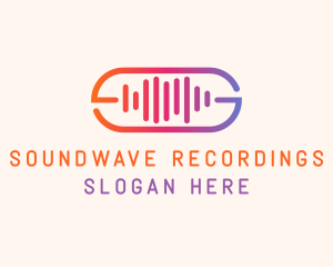 Sound Wave Recording logo design