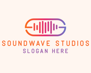 Sound Wave Recording logo design