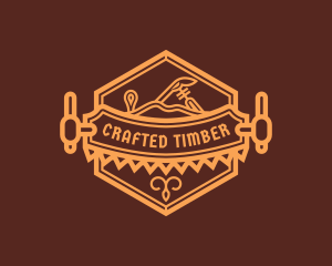 Wood Carving Artisan Saw logo design