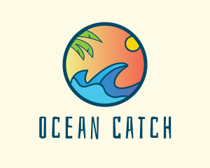 Tropical Surf Ocean  logo design