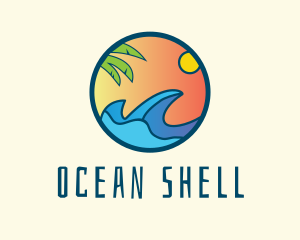 Tropical Surf Ocean  logo design