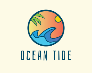 Tropical Surf Ocean  logo design