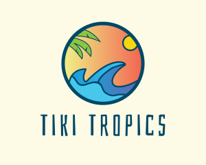 Tropical Surf Ocean  logo design