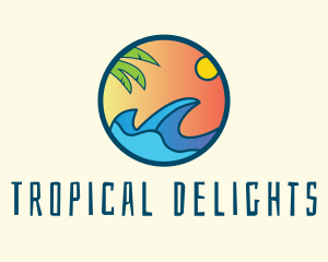 Tropical Surf Ocean  logo design