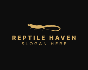 Lizard Reptile Animal logo design