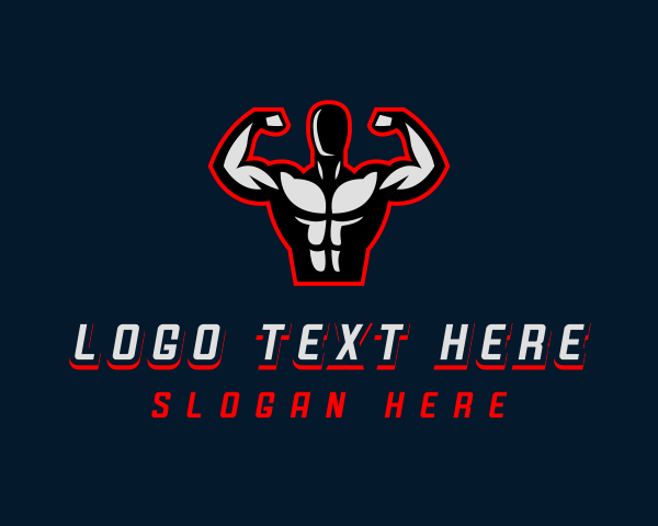 Bodybuilder logo example 2
