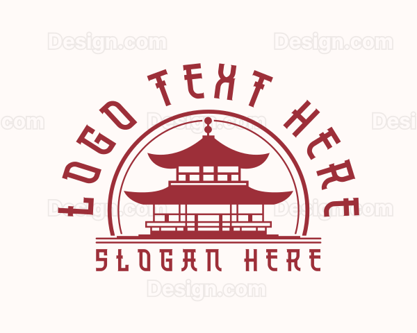 Asian Temple Architecture Logo