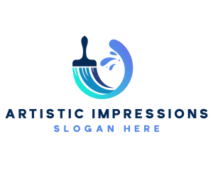 Paint Brush Splash logo design