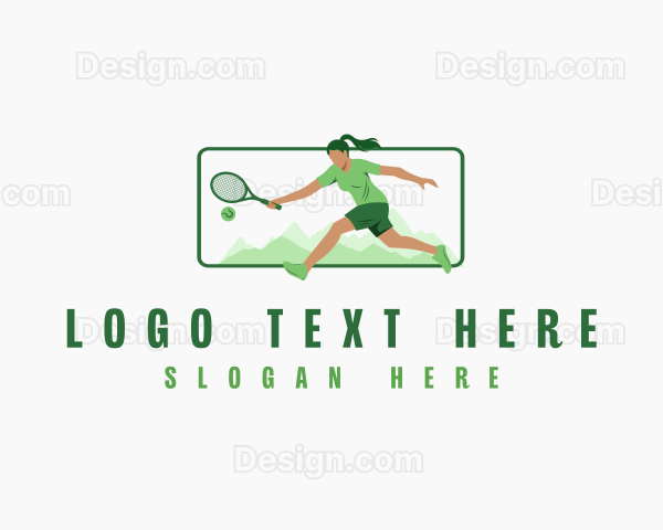 Varsity Tennis Player Logo