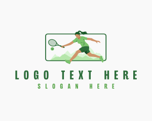 Varsity Tennis Player logo