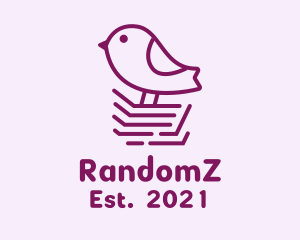 Purple Robin Bird  logo