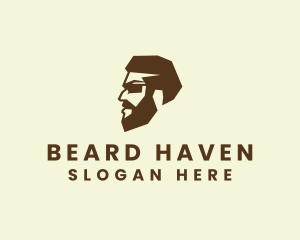  Hipster Beard Man logo design