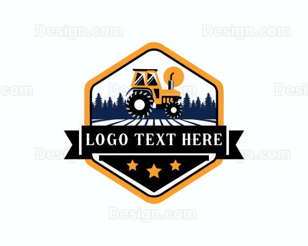 Industrial Farm Tractor Logo