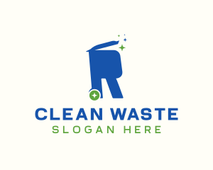 Recycling Bin Letter R logo