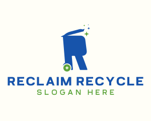 Recycling Bin Letter R logo