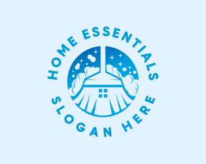 Home Broom  Housekeeper logo design