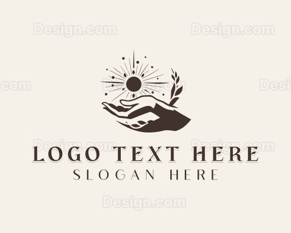 Cosmic Hand Mystical Logo