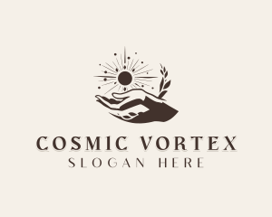 Cosmic Hand Mystical logo design