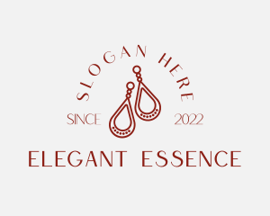 Red Earring Jewelry  logo design