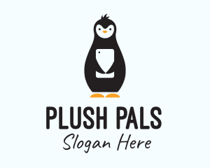 Penguin Mobile Stuffed Toy logo design