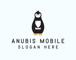 Penguin Mobile Stuffed Toy logo design