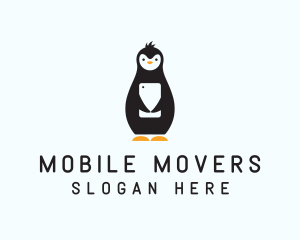 Penguin Mobile Stuffed Toy logo design