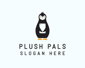 Penguin Mobile Stuffed Toy logo design