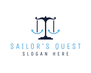 Scale of Justice Anchor logo design