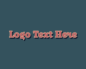 Retro Script Business Logo