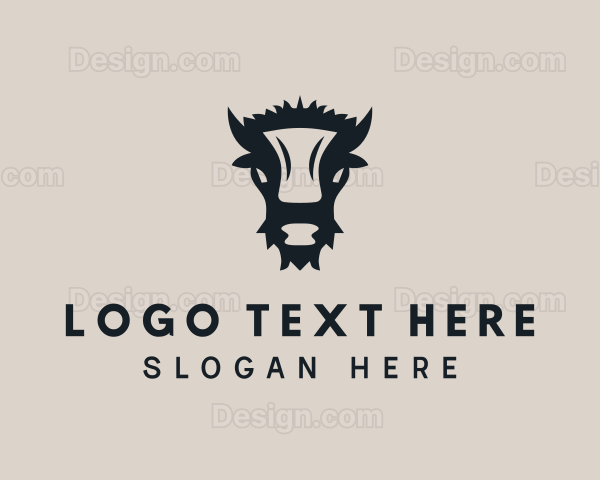 Wild Bull Animal Logo