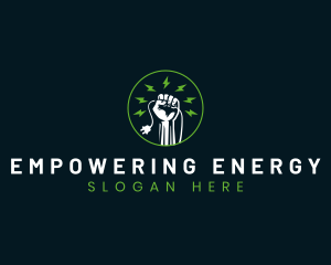 Power Electric Plug logo design