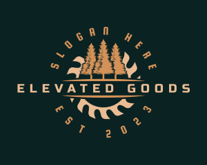 Timber Saw Woodwork logo design