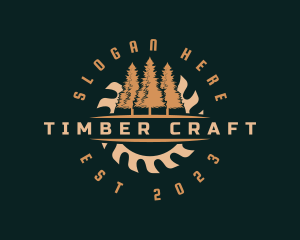 Timber Saw Woodwork logo design