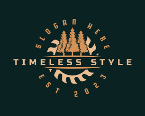 Timber Saw Woodwork logo design