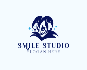 Circus Jester Clown logo