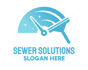 Speed Cleaning Squeegee logo design