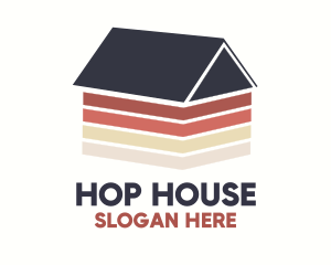 Minimalist Wooden House  logo design